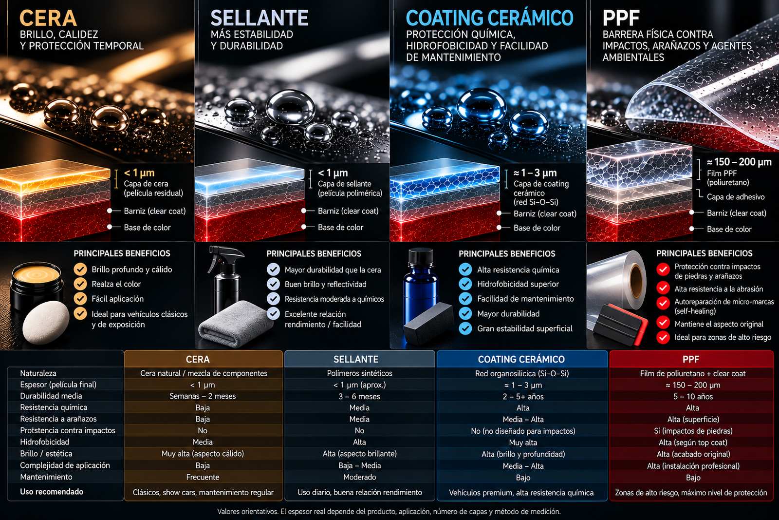 Comparativa Cera Sellante Ceramico PPF